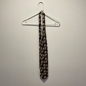 Disney Character Print Tie Black One Size